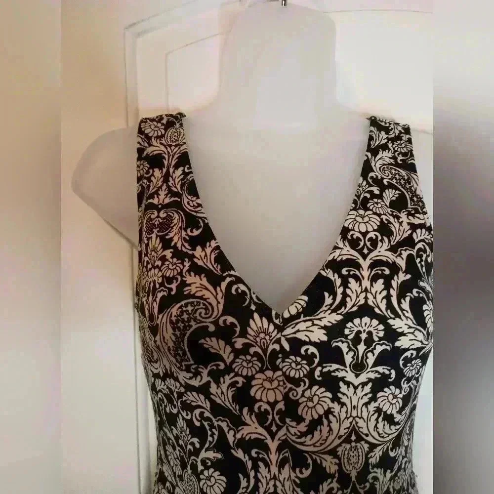 FOREVER 21 Black‎ Cream Whimsigoth Fairycore Midi Party S dress (#763)